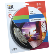 IEK Лента светодиодная 5м блистер LSR-3528RGB54-4.8-IP65-12V IEK-eco